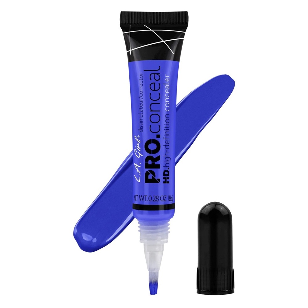 L.A. Girl Blue Pro Conceal HD Concealer- mix in to get rid of warm or orange